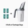 4 rolls of garbage bags