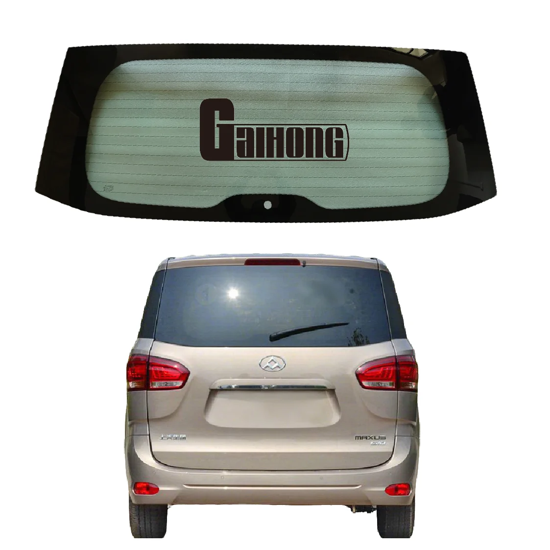Suitable   for   3C Certification  14models  of  SAIC  Maxus G10   Hight-quality  Tempered  Transparent   Rear  Windshield