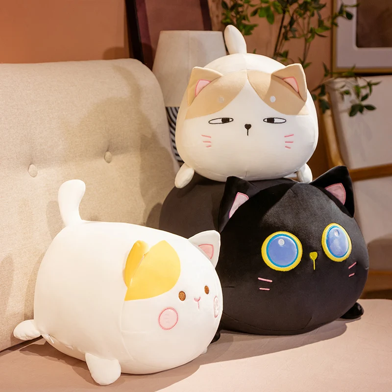 Kuscheltier Katze Als Langer Plüschkissen – 50 Cm, Superweich, Perfekt Zum Knuddeln & Schlafen