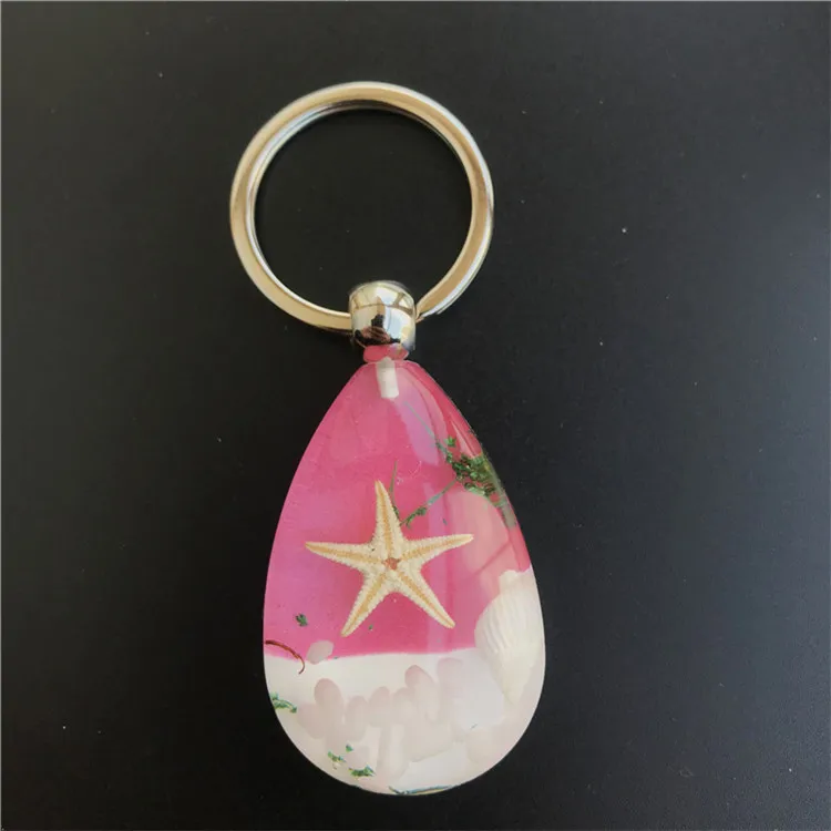Fashion Luminous Shell Starfish Charm Keychain for Women Seaworld Crystal Glow in Dark Key Chains Men Trinket Jewelry Gift