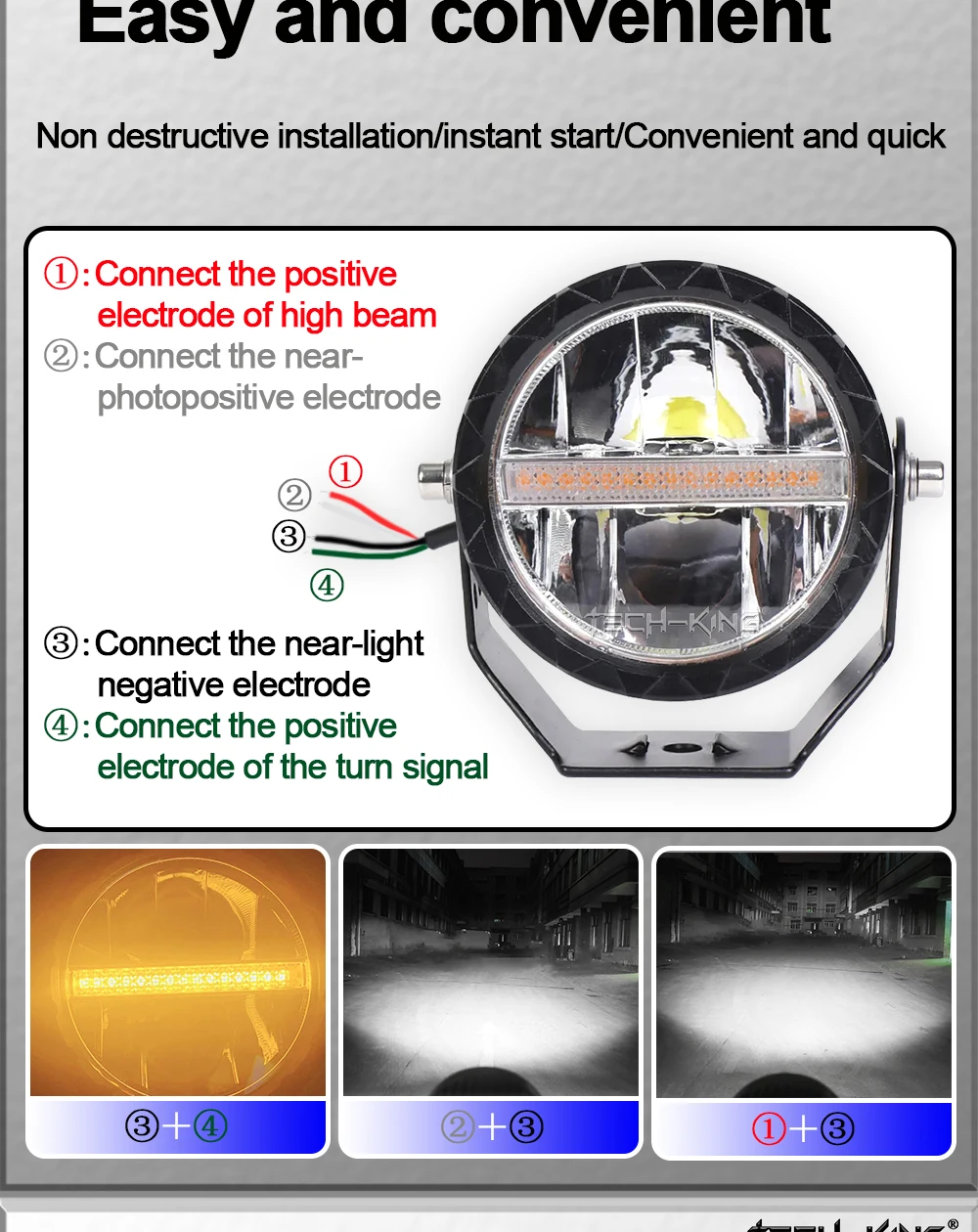 TK 3.5 Inch White Yellow Optional High Low Beam Car SUV Offroad Motorcycle ATV UTV BUS Truck LED Work Driving Head Fog Light For