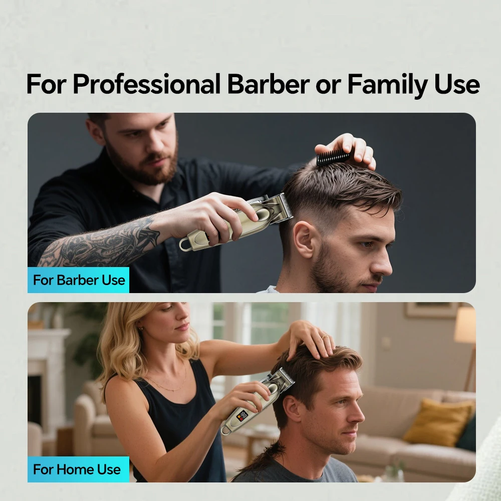 Professional Custom Men's Haircut Machine Household Electric Hair for Clipper in English Operating Language for Hotel Use factory