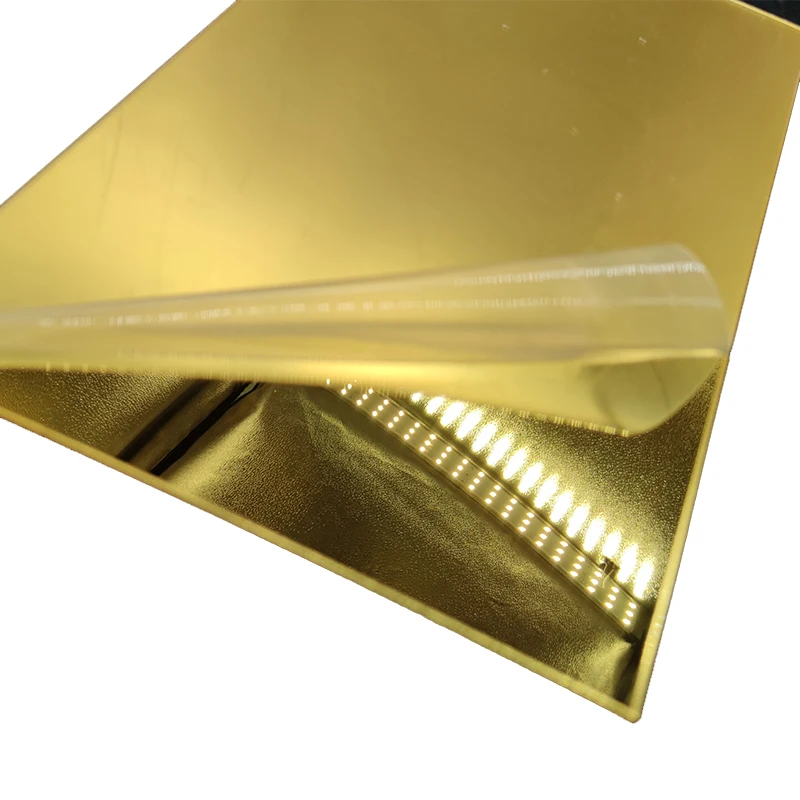 3mm 6mm Thick Custom PMMA Acrylic Mirror Panels Fluorescent Rose Gold Cutting & Engraving Ready 1220x2440mm Sheets