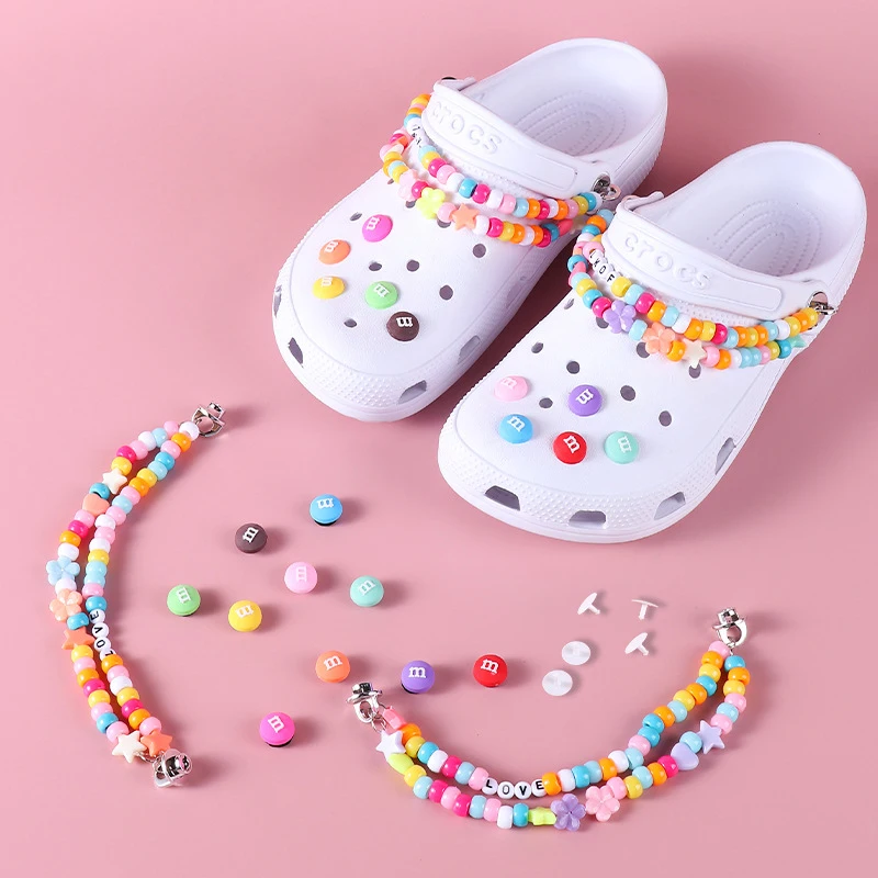 Pink Kawaii Croc Charms Set, Shoe Charms , Shoe Decorations 