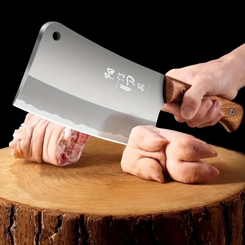 Couteau de boucher robuste en acier inoxydable forgé à la main_voghion.com