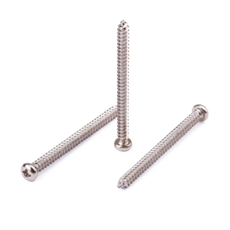 Factory price fasteners M2-M8 pan head phillips carbon steel self-tapping nails screws