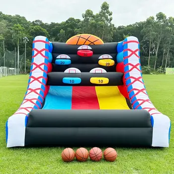 Interactive Inflatable Basketball Carnival Game for Parties Shot Hoop Game for Trampoline Park and Parties