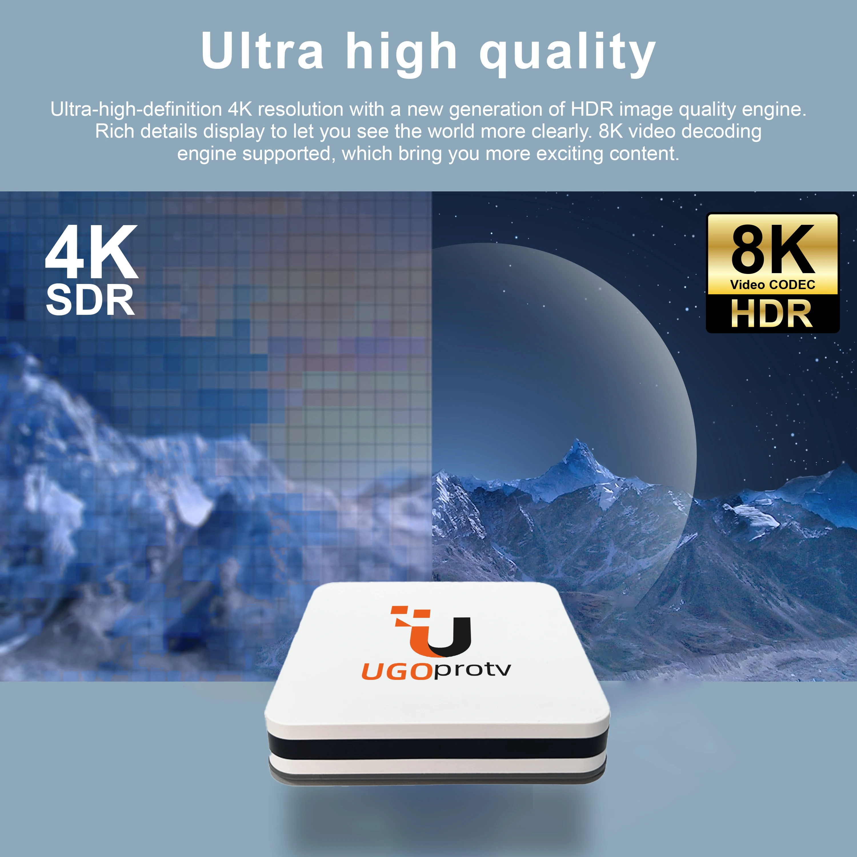 Ugo Pro 4K Smart TV Box Quality Android Set-Top Box with Fully Guaranteed Stable Performance