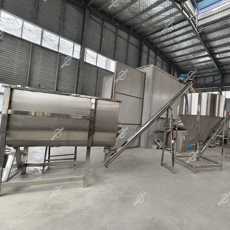 Automatic Line For Ginger Turmeric Garlic Beetroot Powder Grinder Mixer Dried Vegetable Fruit Powder Processing Equipment