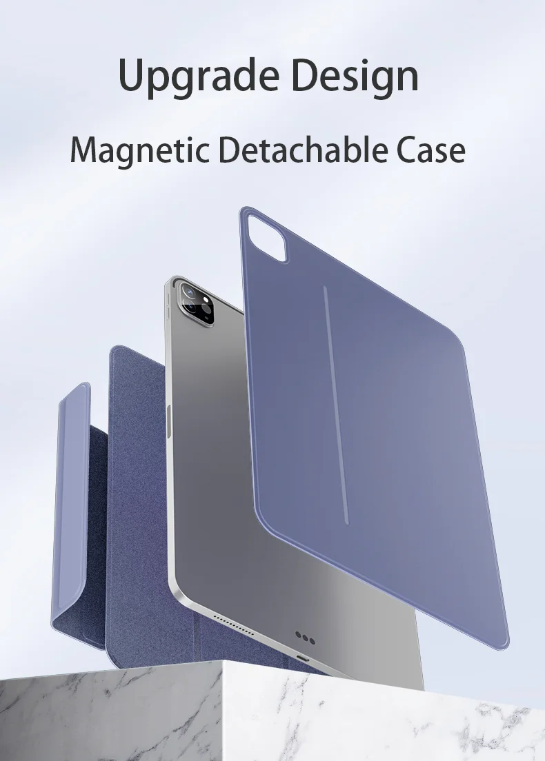 Magnetic Case With Detachable Buckle Smart Folio Case for iPad Mini 6 Case