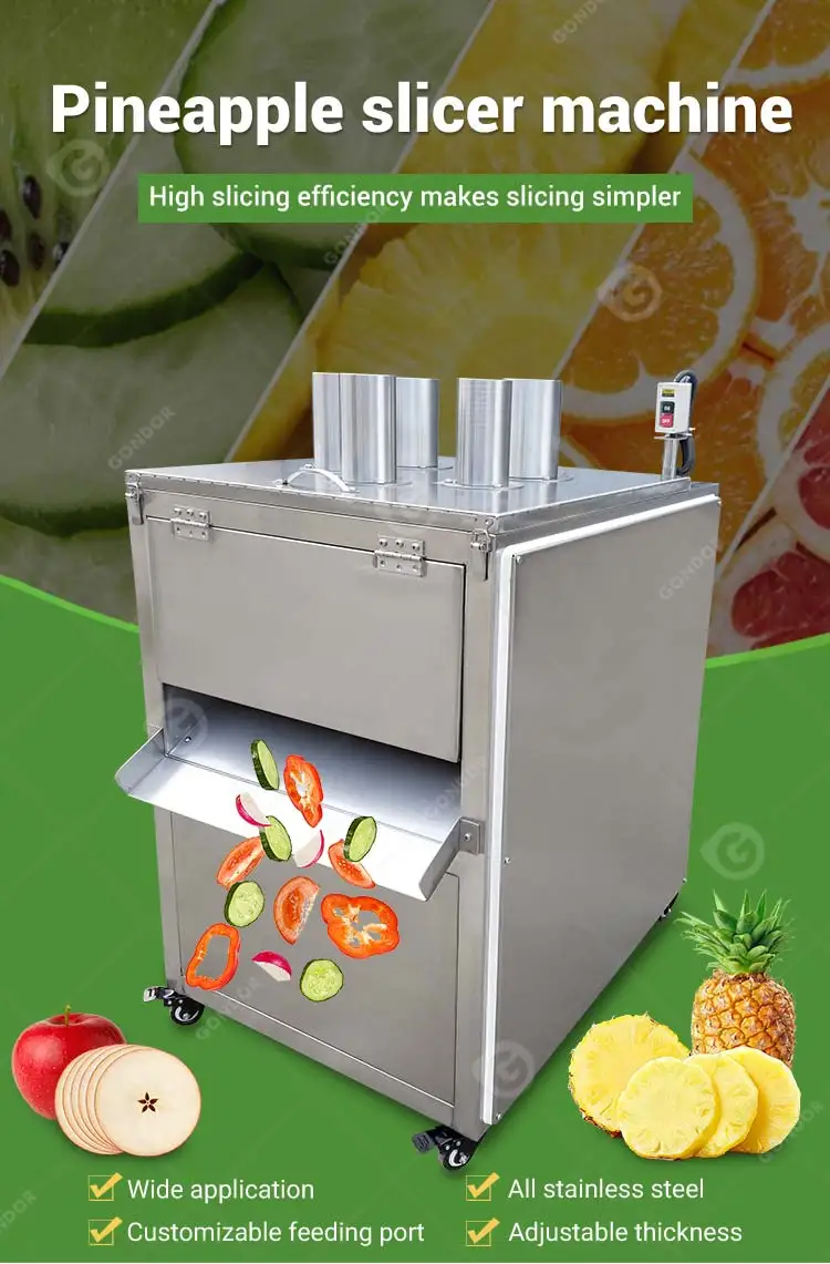 Small Scale Banana Plantain Cassava Fruit Pineapple Lemon Slice Chip Make Slicer Cut Production Machine