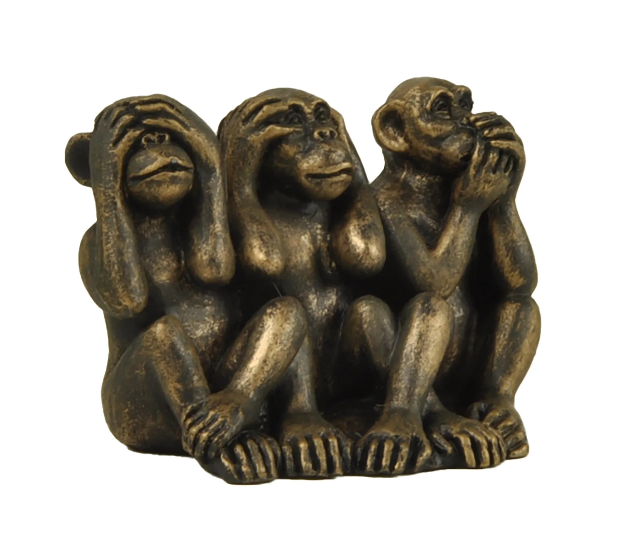 Three Wise Monkeys 2.17'' Statue Hear-No, See-No, Speak-No Evil Monkeys for Home Decoration Resin Crafts