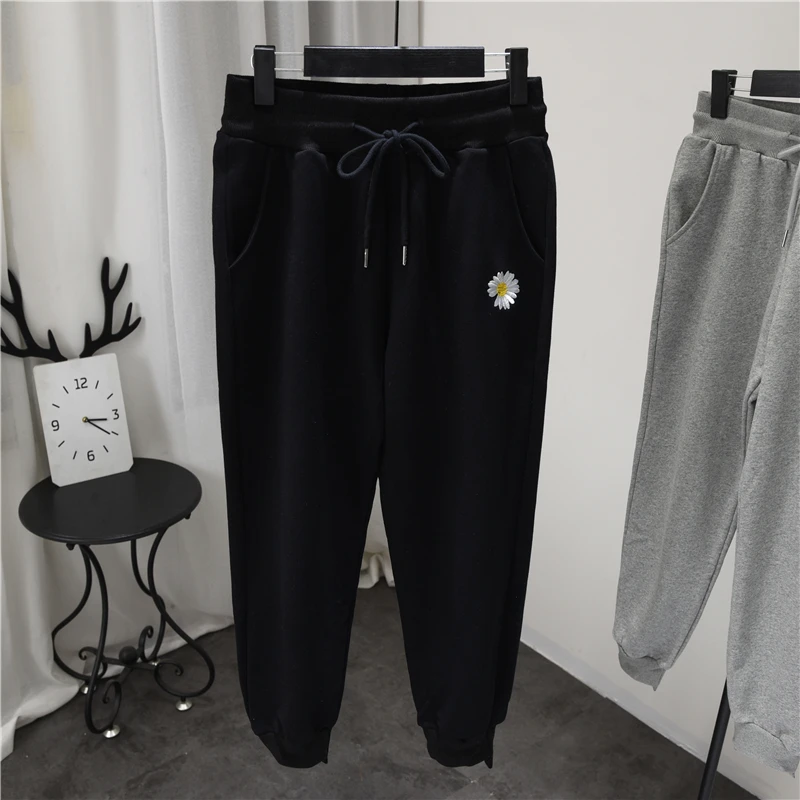 Pantalones De Chándal Holgados Para Mujer,Pantalón De Estilo Coreano,Color  Sólido,Bordado De Margaritas,Deportivos Informales,Estilo Hip Hop,Ropa De  Calle,2020 - Buy Joggers Para Mujeres,Pantalones De Chándal Para Mujeres,Pantalones  Deportivos Para 
