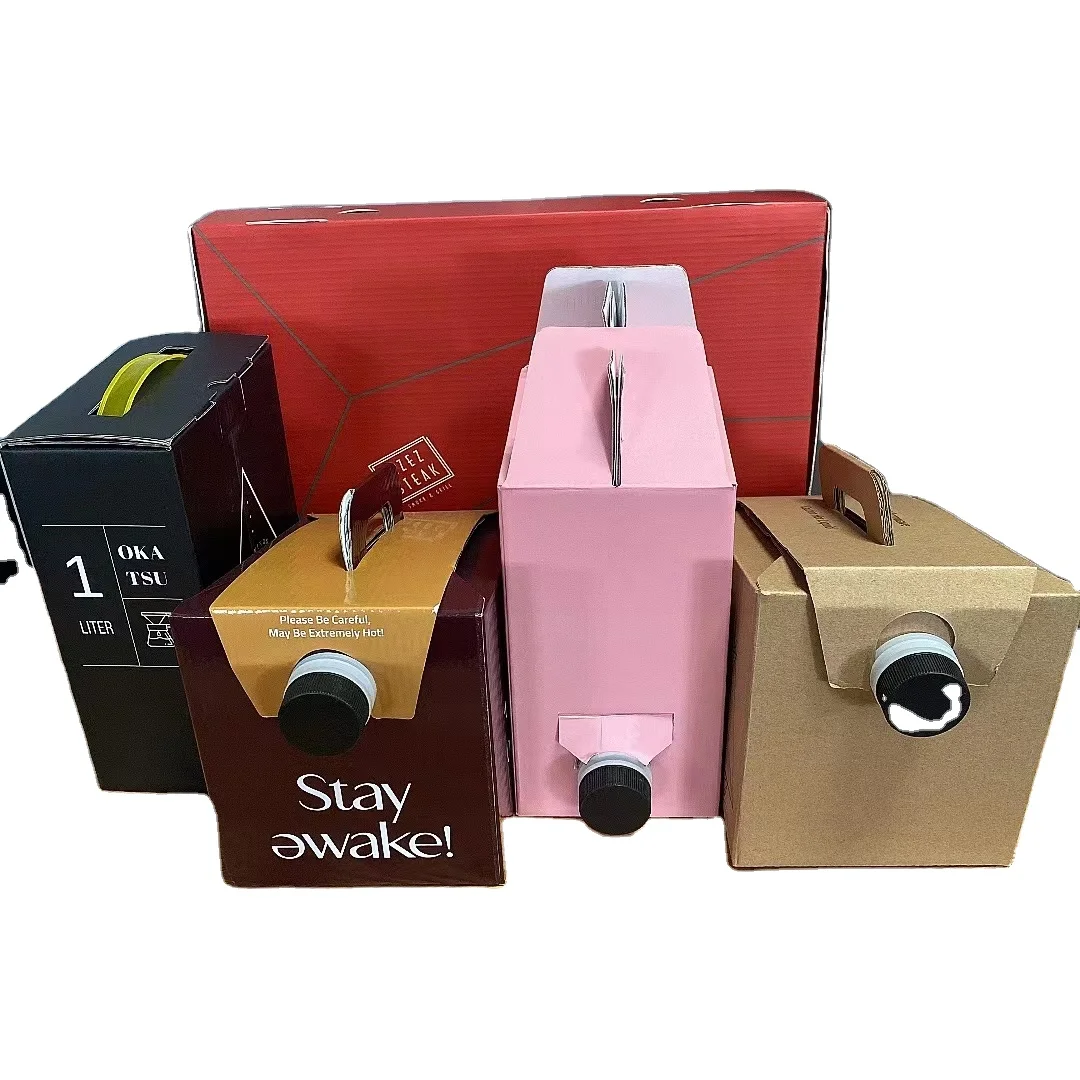 Слюнявчик одноразовый с логотипом на заказ, асептическая коробка с дозатором для кофе, напитков, 1 л, 2 л, 3 л, 5 л, 10 л, в коробке