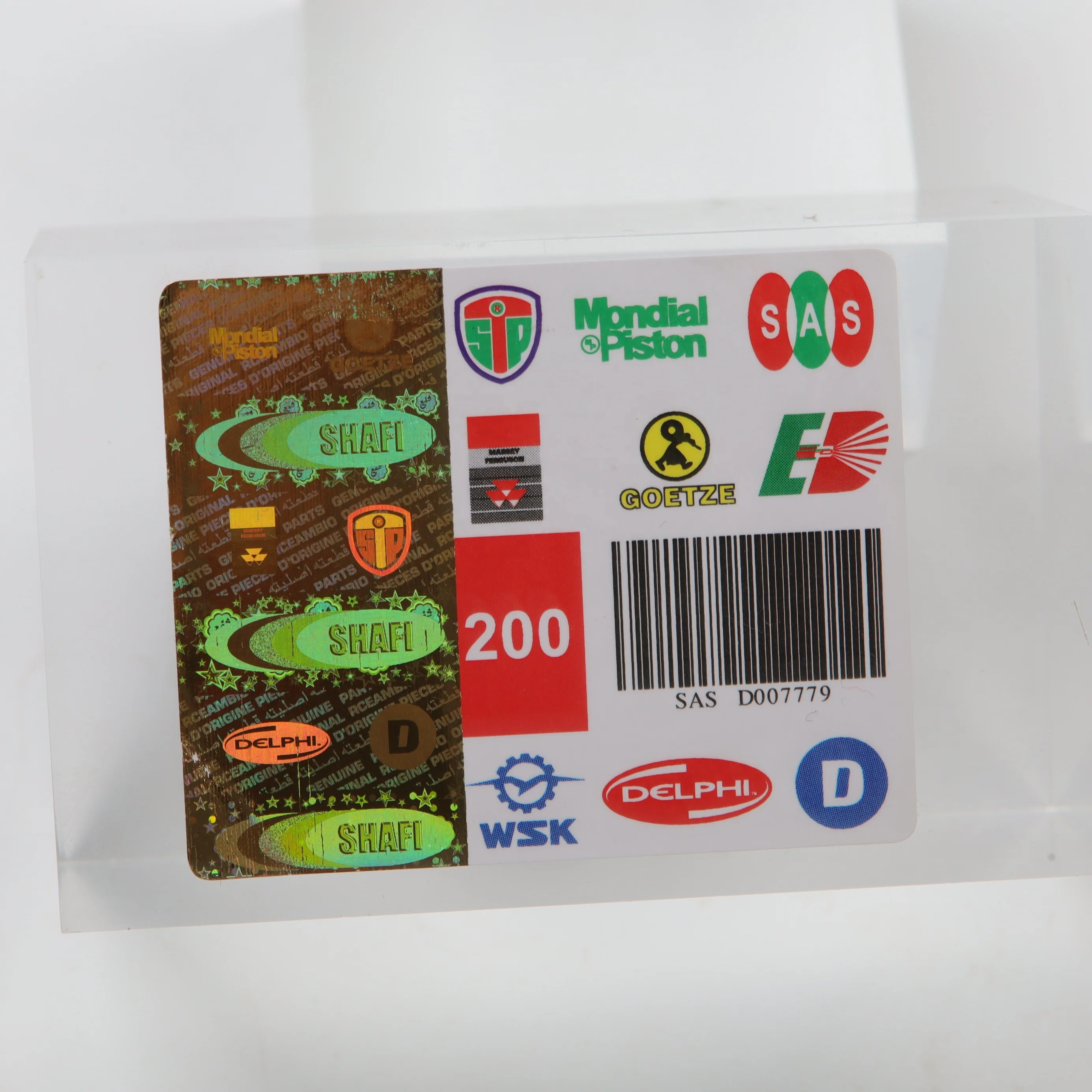 Holographic Vinyl Labels Factory Price Custom Brand Logo Hologram Foil Stickers Roll for Cars