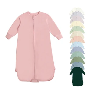 New Design Bamboo Pajamas Solid Color Flexible Baby Swaddle Pajamas Spring Summer Breathable Baby Sleeping Bags Toddler Cloths