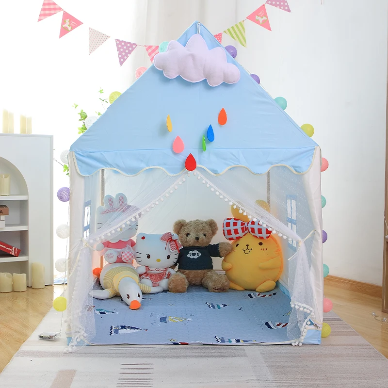 Guarantee of Arrival Games Castle Tents Fairy Princess House Pink Blue Baby Mini Tent