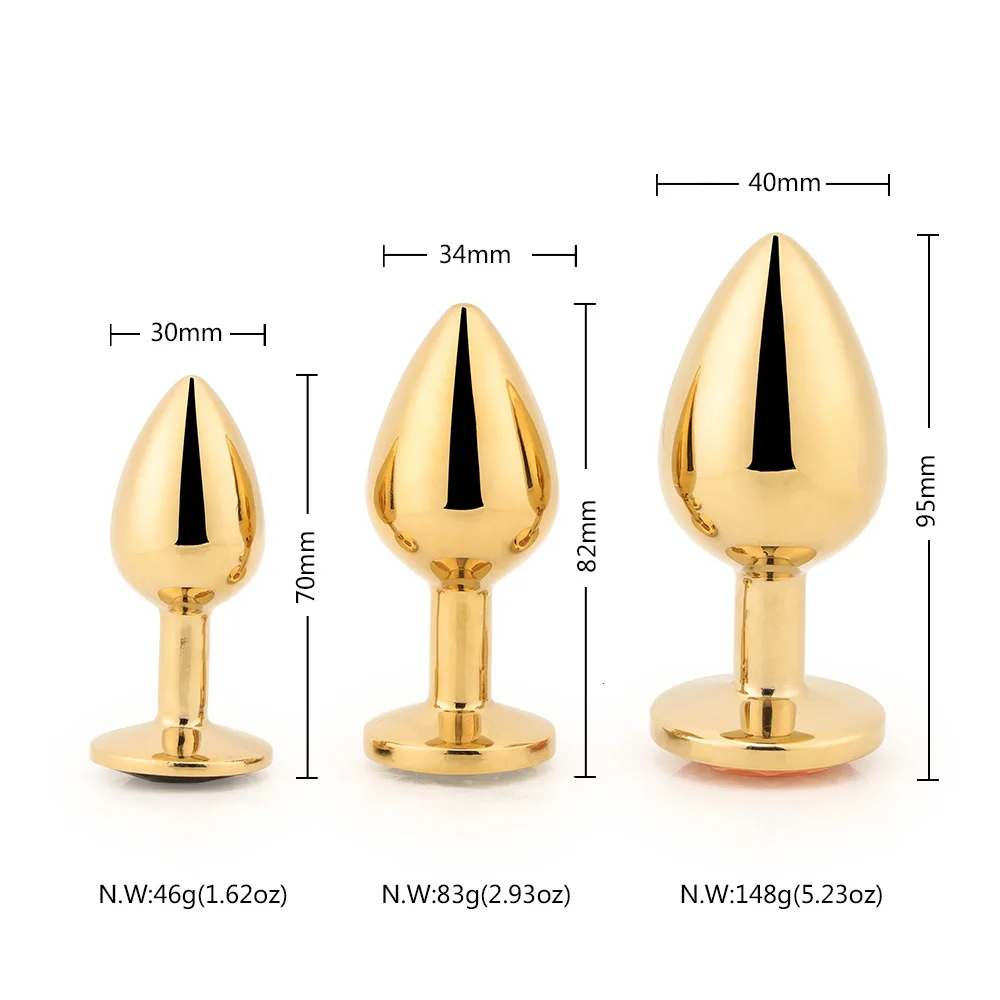 Wholesale Gold Metal Anal Plug for Couples - Premium Aluminum Alloy Adult  Sex Toys in Various Sizes.