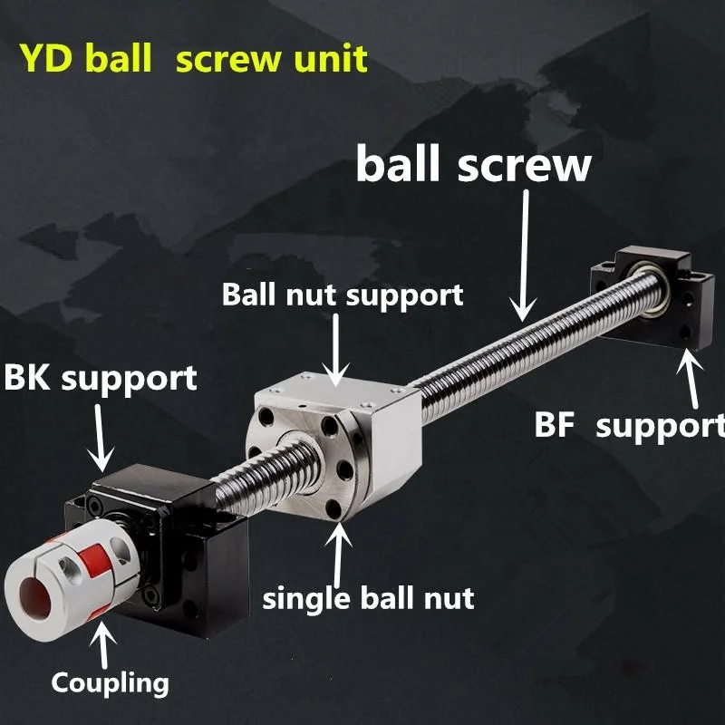 High Precision SFUR2005-1000MM Ball Screw with Steel Ball Nut C7 Precision for CNC Industries New Condition