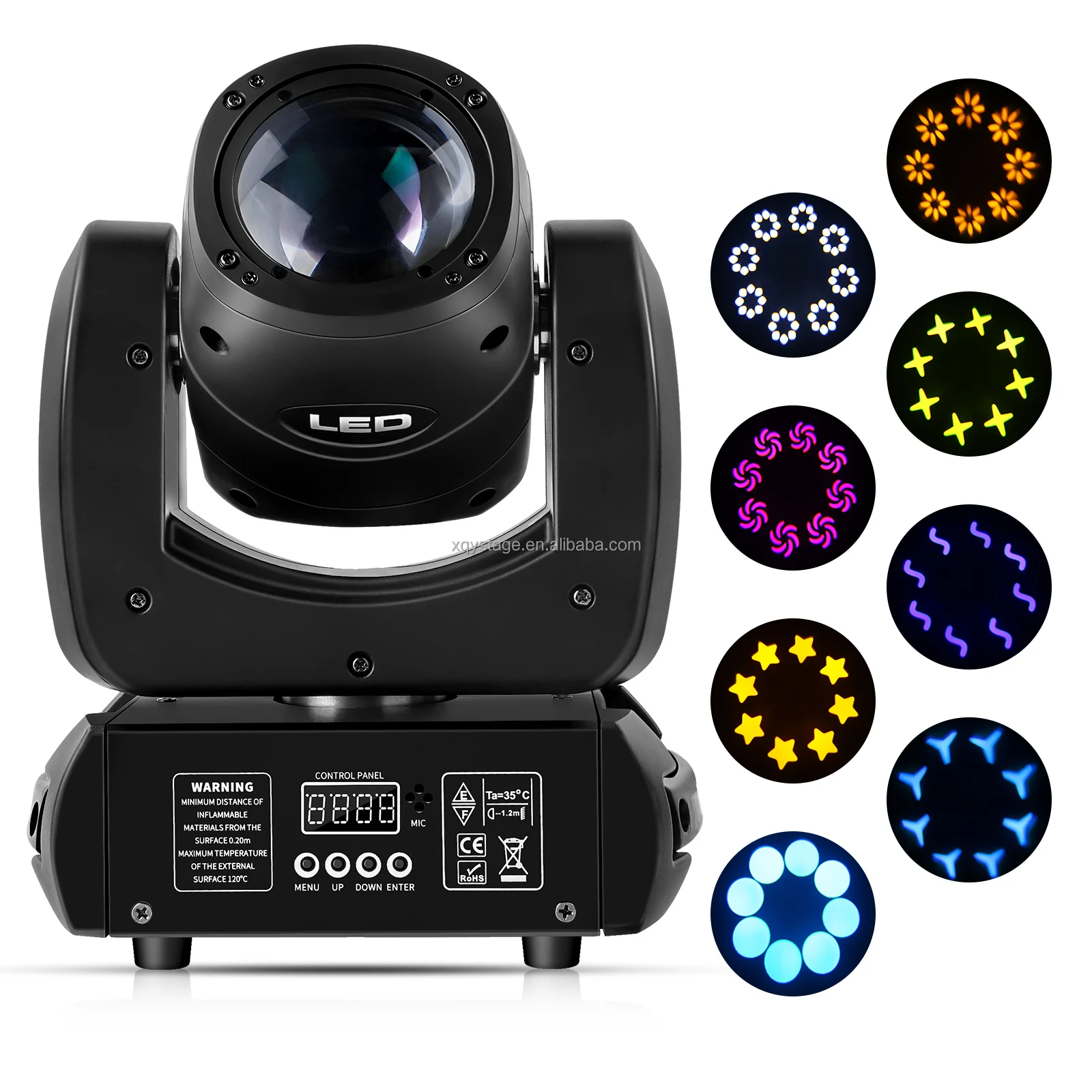 Projecteur Pin Spot 100W COB+RGB - 4 Modes, Zoom Manuel - Pour Fêtes, Bars, DJ, Mariages