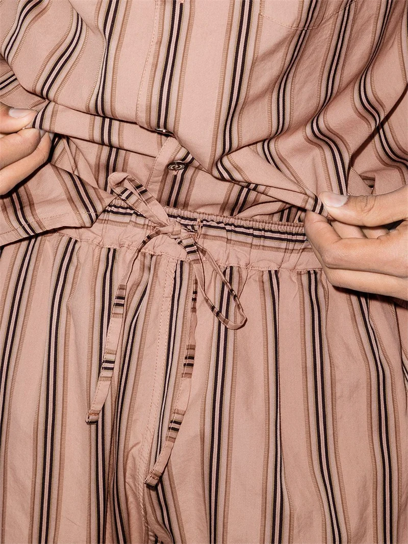 High Quality Buttoned Striped Set Wholesale Custom 2020 Winter Cotton Men's Sleepwear