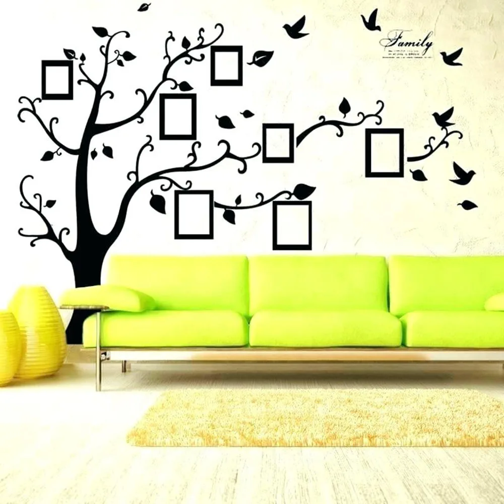 Promotional Customized False Ceiling Design Giant Family Tree Wall Sticker
