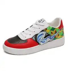 Дизайнерские мужские кроссовки с логотипом на заказ, Мужская дышащая повседневная обувь 3D с рассекающим демонов, Мужская обувь для скейтборда