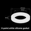 Junta de silicona blanca de 6 puntos