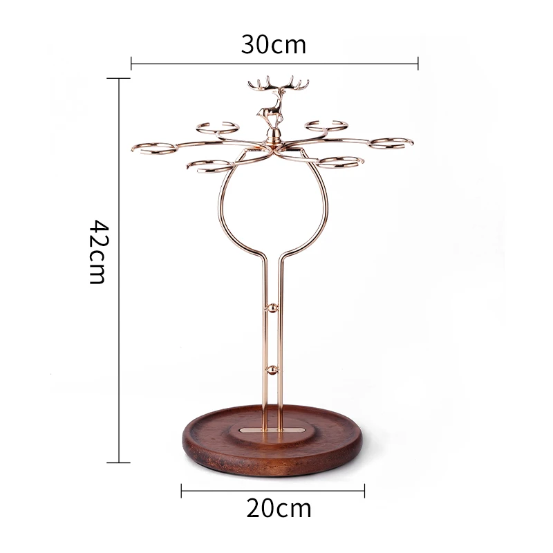 6 Hook Metal Countertop Wine Glass Holder Tabletop Stemware Storage Rack Stand Wine Glass Rack 2025