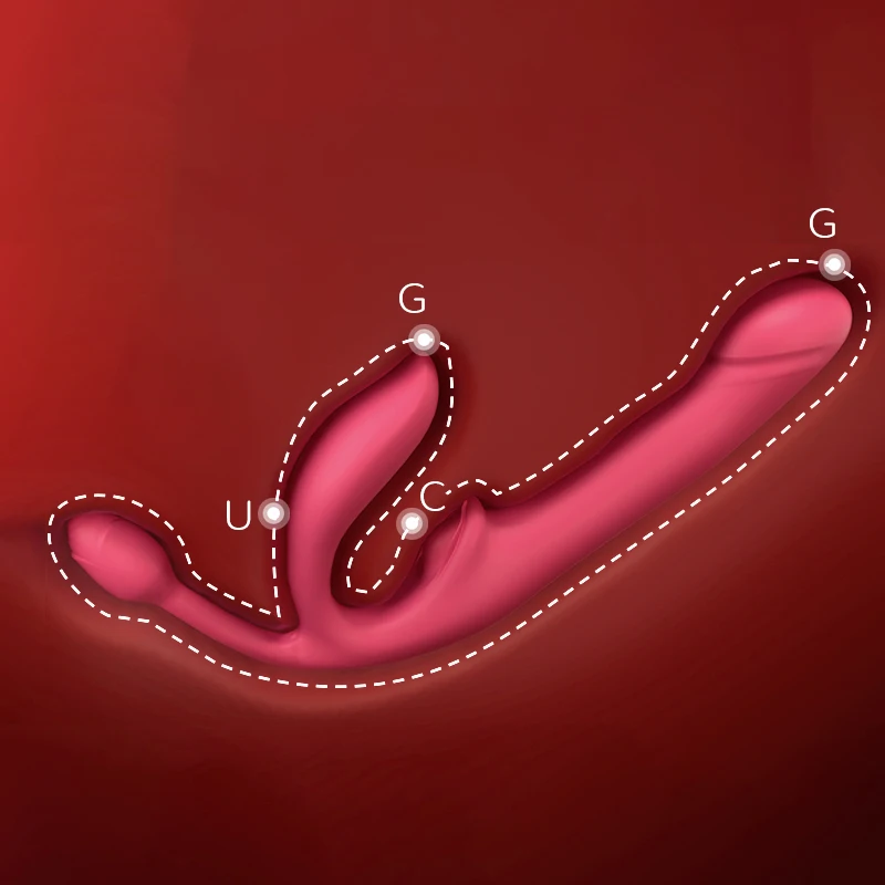 10 Frequency Vibration Tapping Vibrator G Spot Stimulate Powerful Double Head Sex Toy Vibrator for Lesbian Factory New Hot Sale