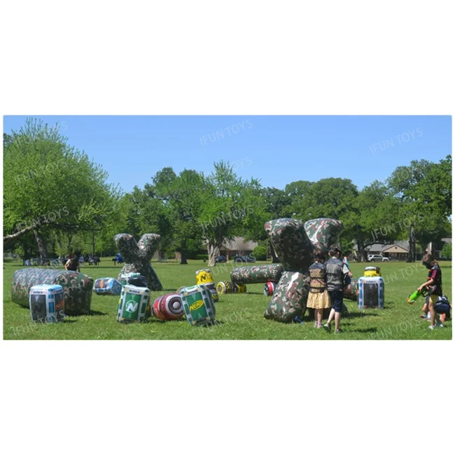 Free Combination Inflatable Laser Tag Portable Inflatable Paintball Wall air Bunkers for Outdoor Shooting Games