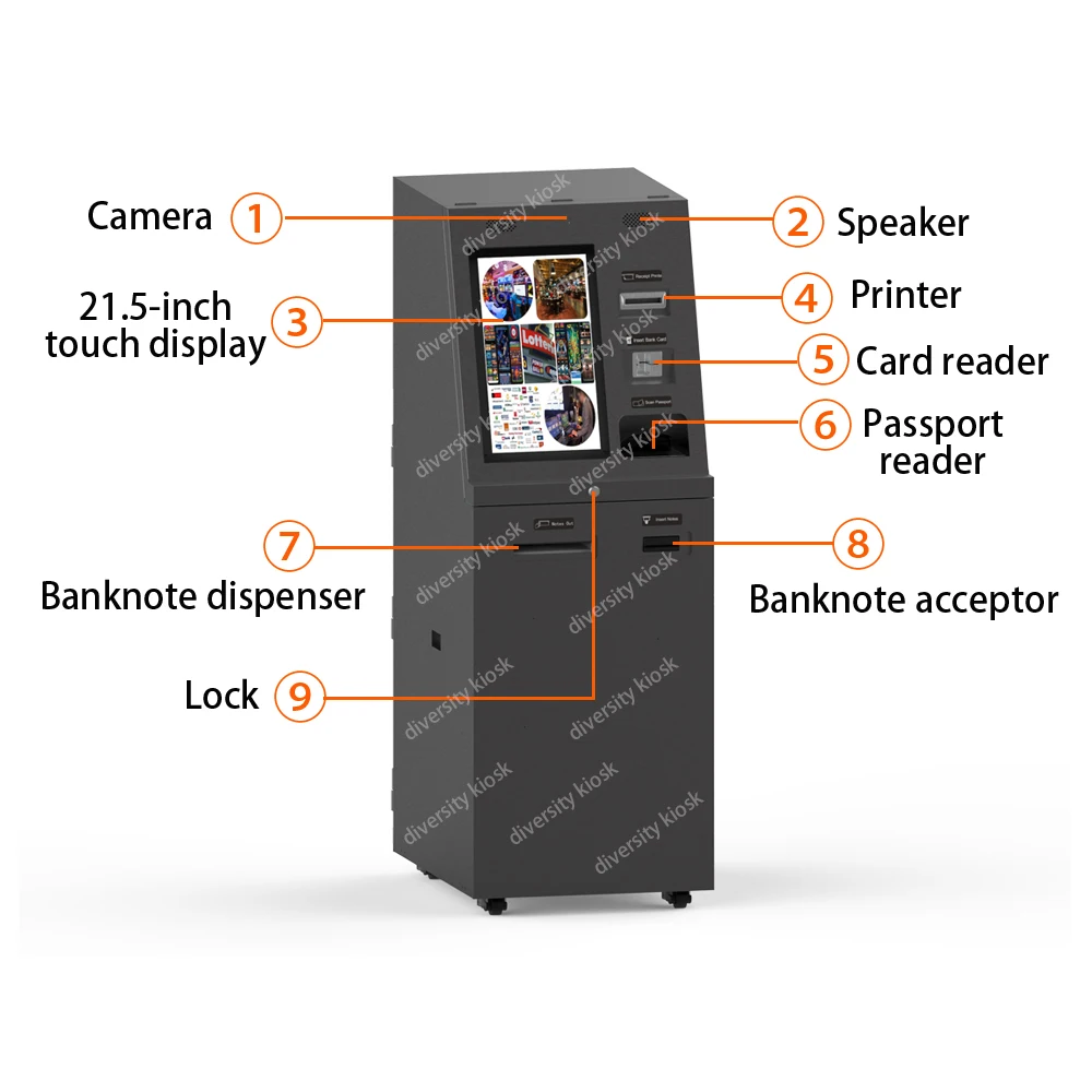 중앙 제어 내부 안전 시스템 은행 ATM 현금 인출 및 입금 ATM 기기 해커 방지