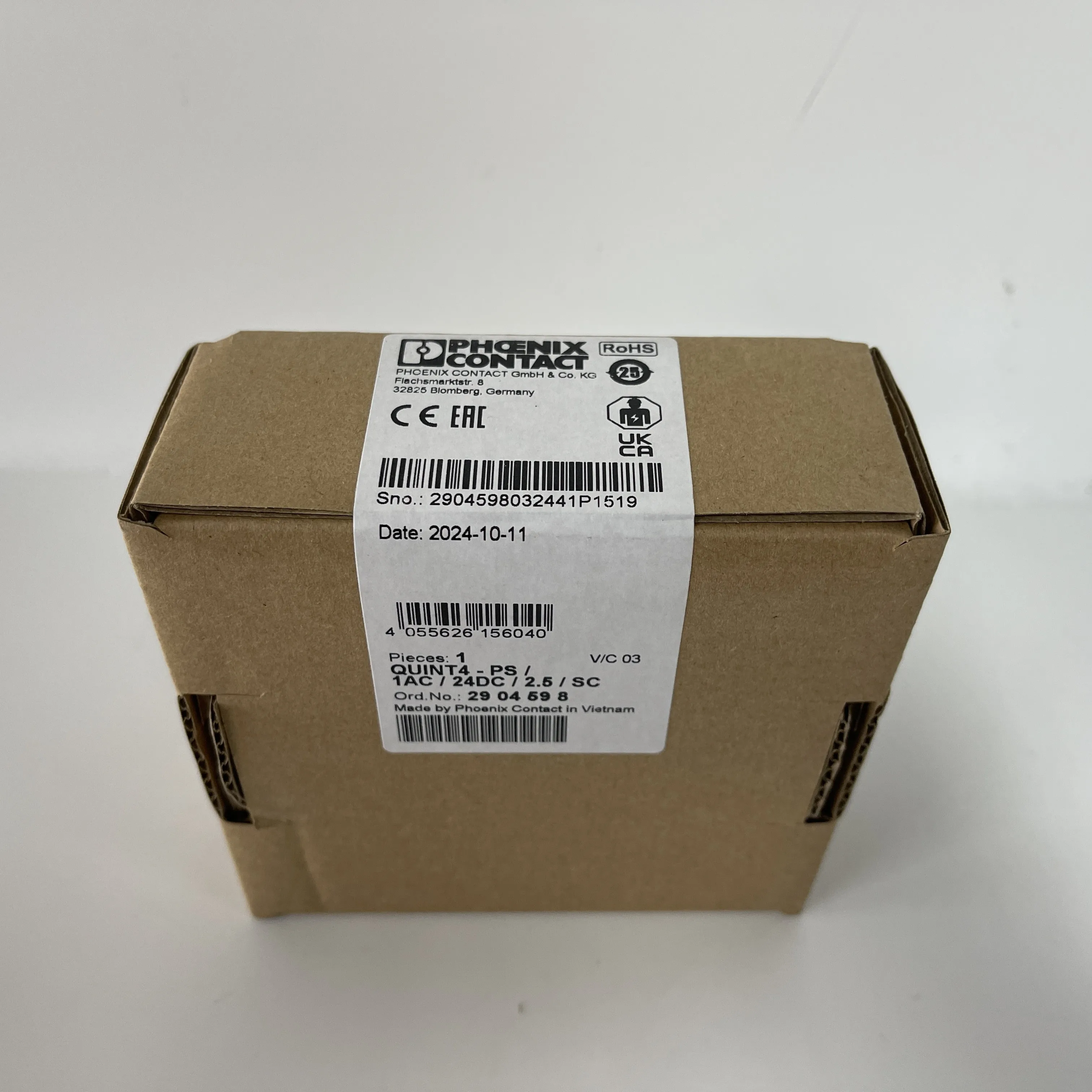 PHOENIX CONTACT Power Supply Unit QUINT4-PS/1AC/24DC/2.5/SC