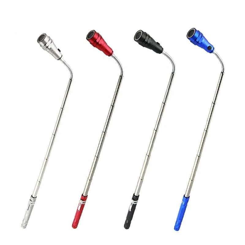 Factory OEM Telescoping Magnetic Pickup Tool With Bright Led Lights Flexible Pick up Led Flashlight With Extendable Neck