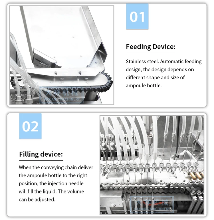 ALG-6 Heads Automatic Sealer Ampoule Vial Filling and Capping Sealing Machine details