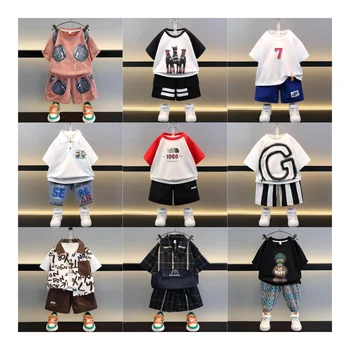 Fuyu Design Southern Western Cool Kids Boys Outfits Clothing Sets 2-10 Years Suit Custom OEM ODM Logo Adorable Fashion Plaid