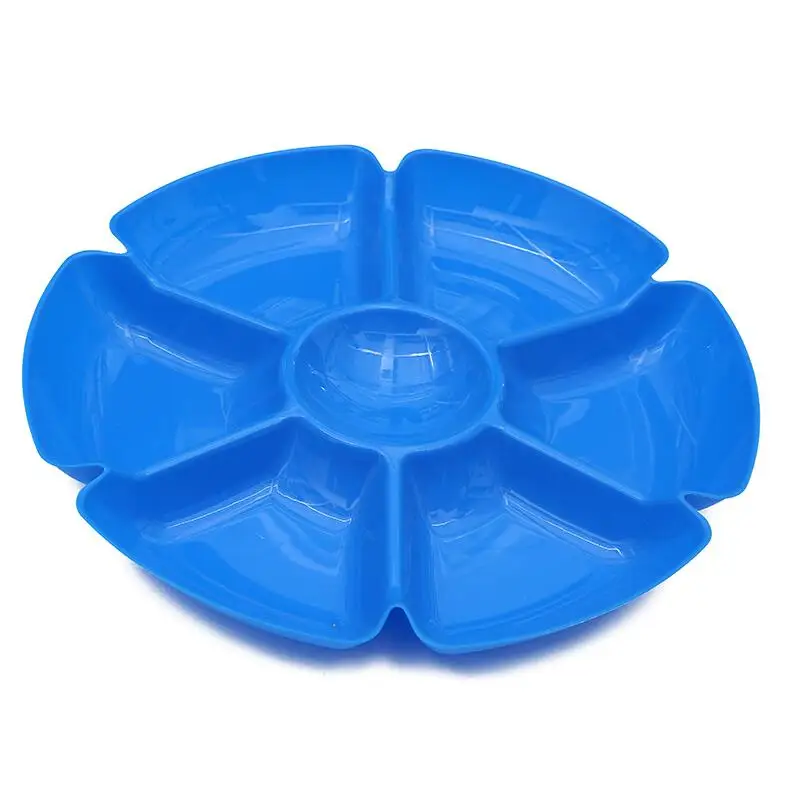7 Sectional Round Plastic Serving Tray