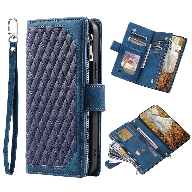 Pu Leather Flip Phone Case For Iphone 16 15 14 13 12 11 Plus Pro Max Shockproof Card Holder Stand Cover