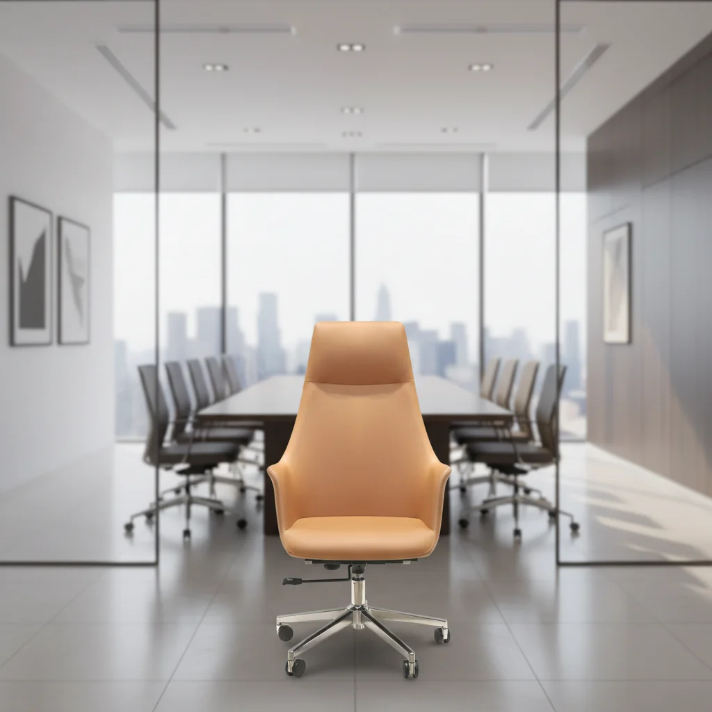 Modern Ergonomic Breathable Leather High Back Adjustable Executive Office Chair 6