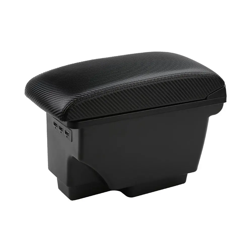 microfiber car center console armrest box for armrests storage box with usb port-3