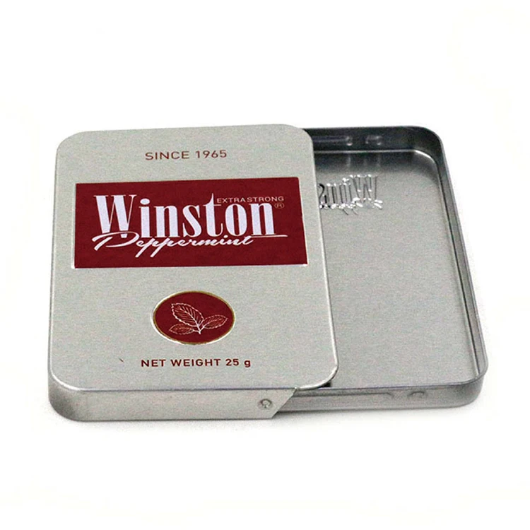 smallest cigarette pack Small Rectangular Mint Tobacco Cigarette Pack Box Slide Tin
