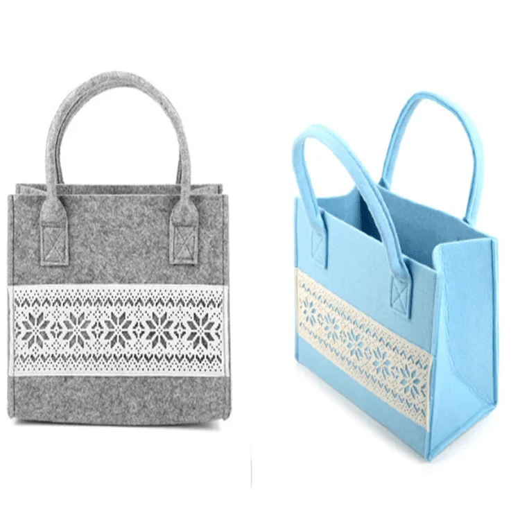 Fashion Felt handbag reusable tote shopping bag for woman