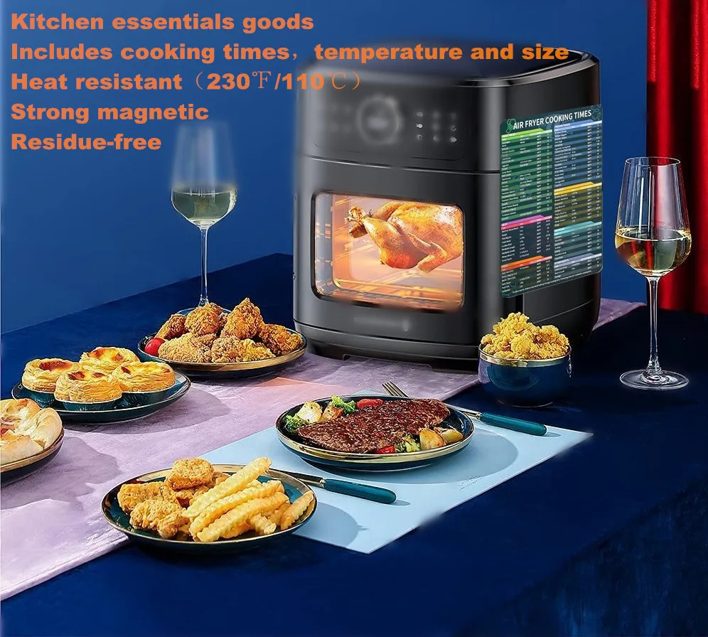 Air Fryer Cheat Sheet Set 1pc Air Fryer Accessories Cook Times