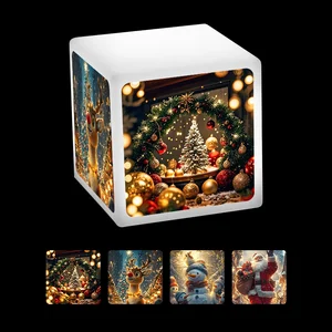 16RGB Color Custom Pattern Logo LED Table Lamp Christmas Decoration & Gift Lighting Rechargeable Lighting Gifts Light