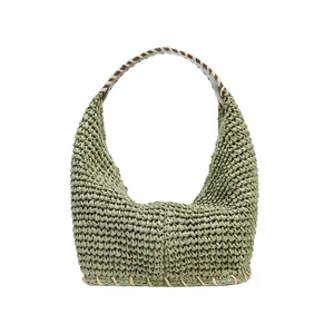 Factory Custom Woven High Quality Women Shoulder Bags Fashion Beach Bag Design Luxury Ladies Handbags