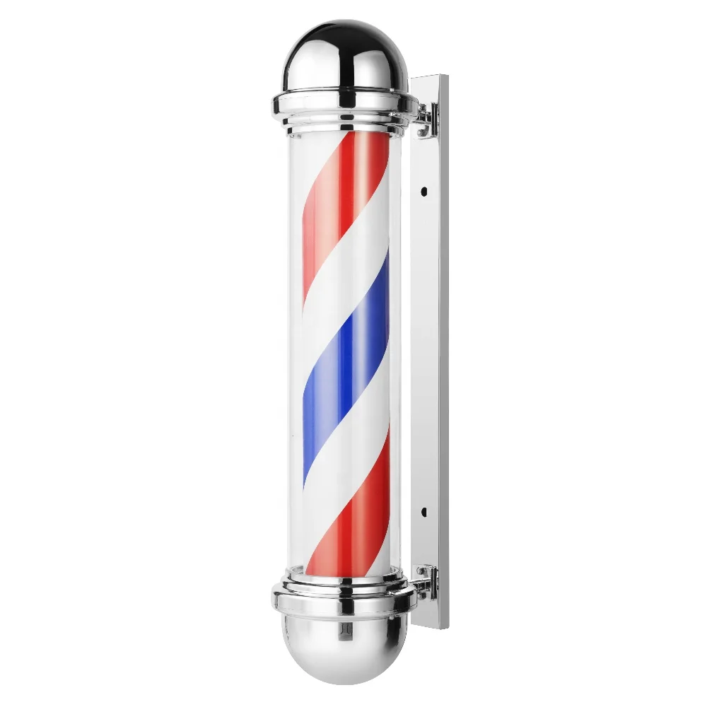 Black and White Barber Pole for Salon Shop Hair Barber Shop Equipment Durable Led Salon Pole for Sale