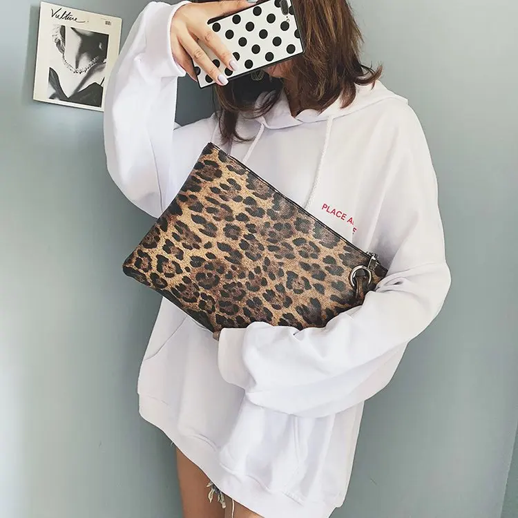 leopard print clutch
