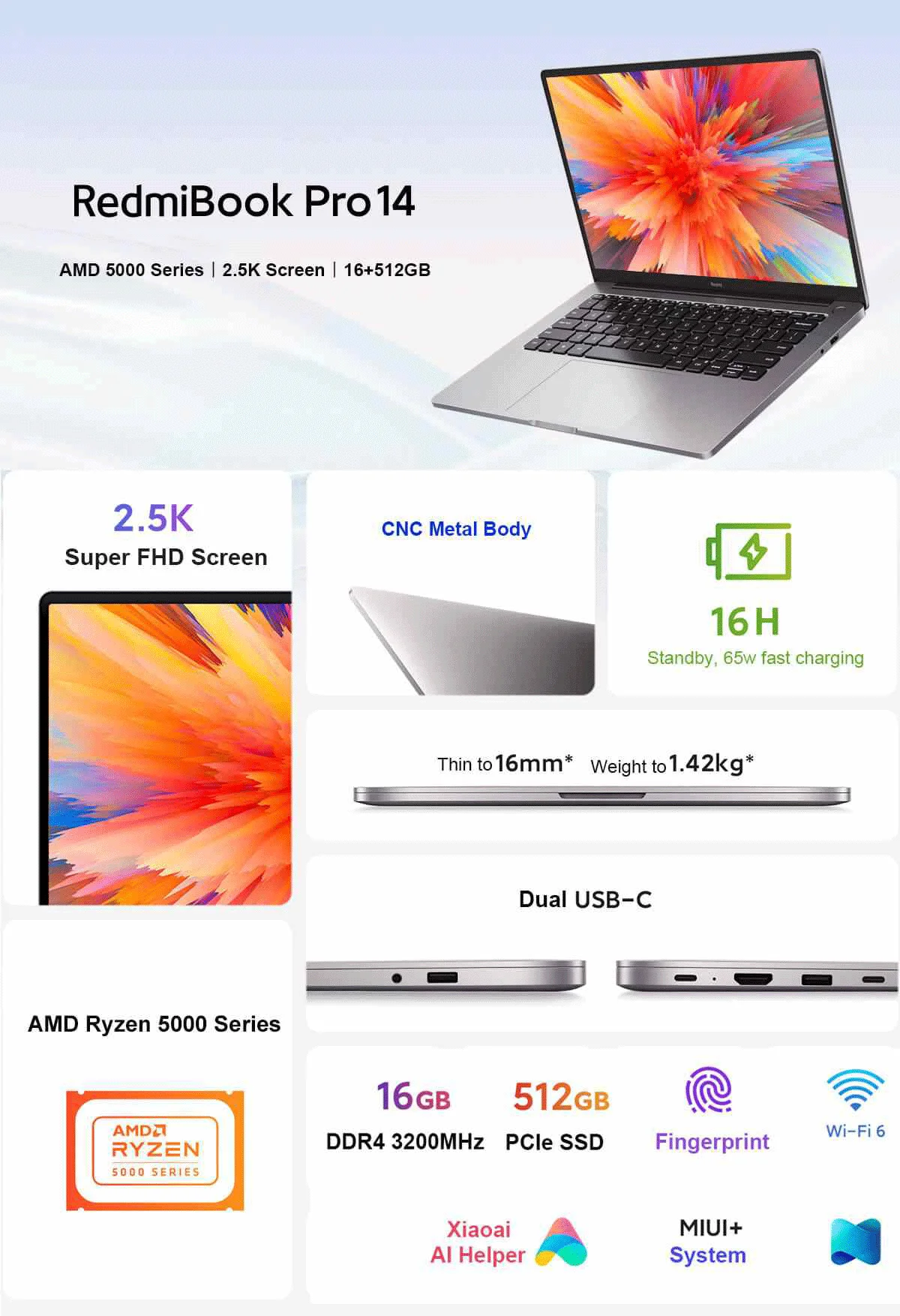 Xiaomi RedmiBook Pro 14 Laptop AMD| Alibaba.com