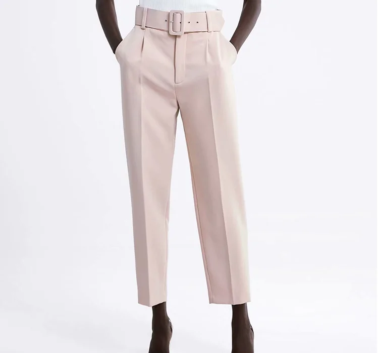 LOOSEFITTING DARTED TROUSERS  Khaki  ZARA India