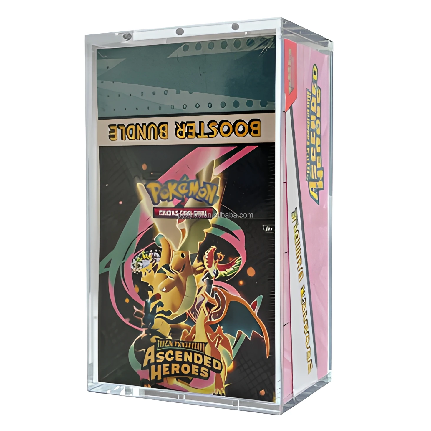 99% UV Resistant Acrylic Case for Ascended Heroes Booster Bundle 10 Pack Pokemon Display Protector Box for 10 Boxes